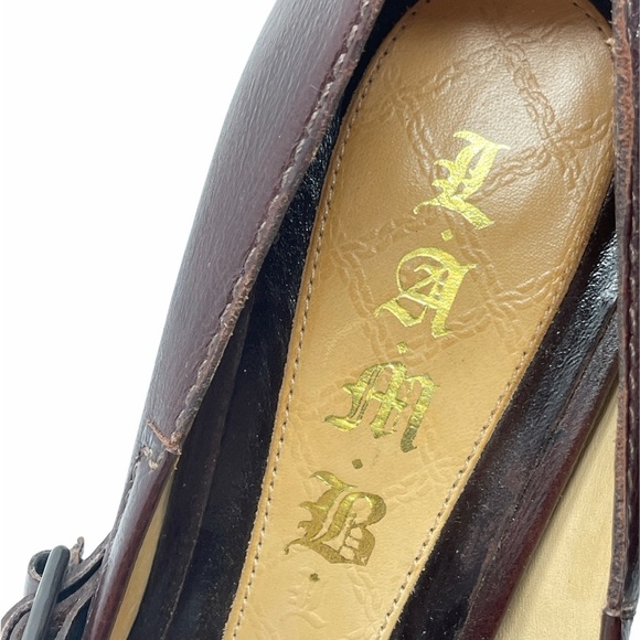 Gwen Stefani L.A.M.B. Finsbury Round Toe Criss-Cross Leather Stiletto Heels - Picture 7 of 10